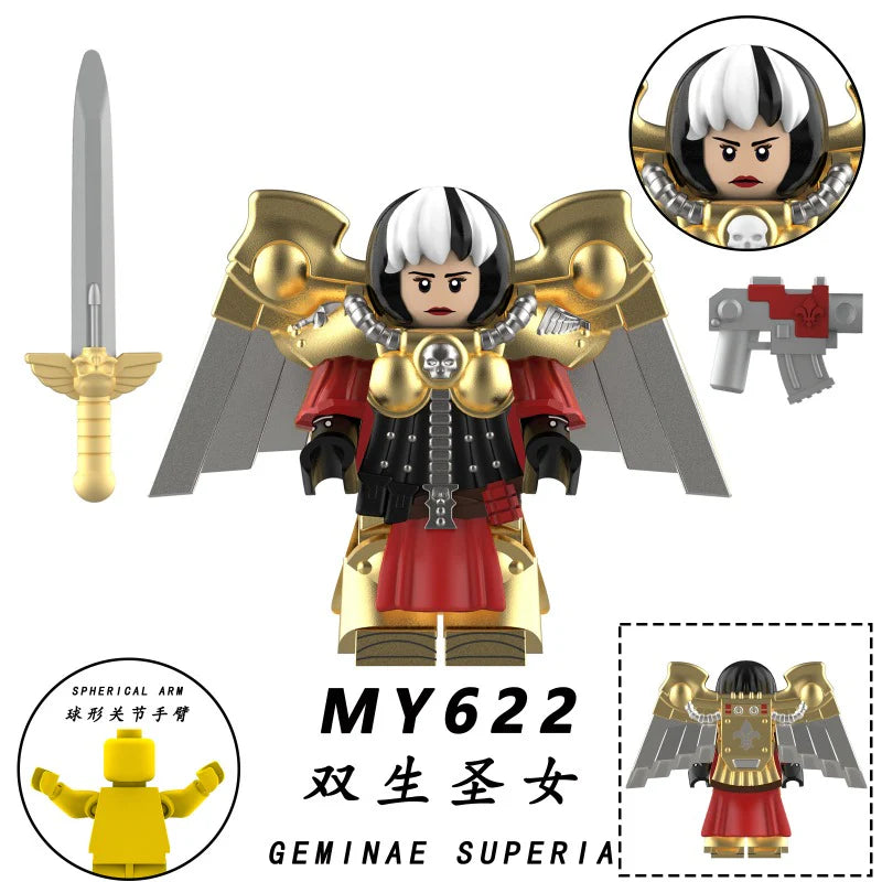 MY621-625 Warhammer 40K: Battle Nun Seraph Minifigures