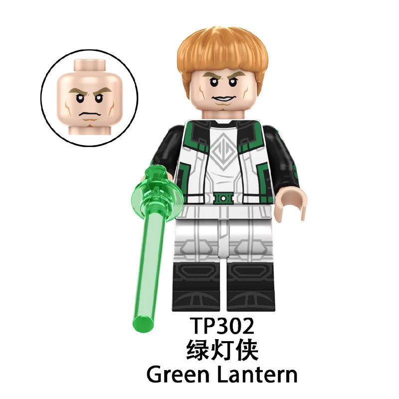 TP1038 Superhero Eagle Woman Green Lantern Elemental Human Black Luthor Minifigures