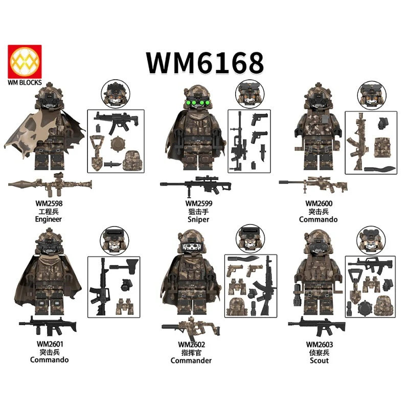 WM6168 Military Series Minifigures
