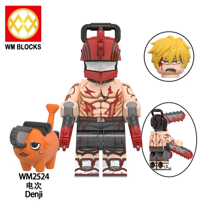 WM6159 Anime Series Gun Demon Chainsaw Man Minifigures