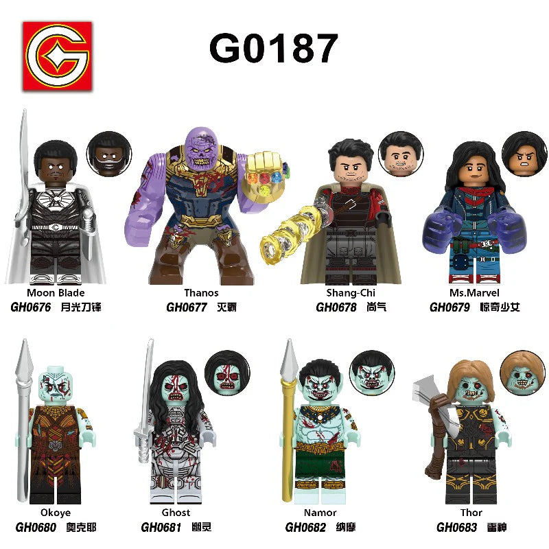 G0187 Zombie Super heroes Series Minifigures