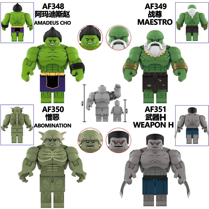 AF348-351 Superhero Series Hulk Minifigures