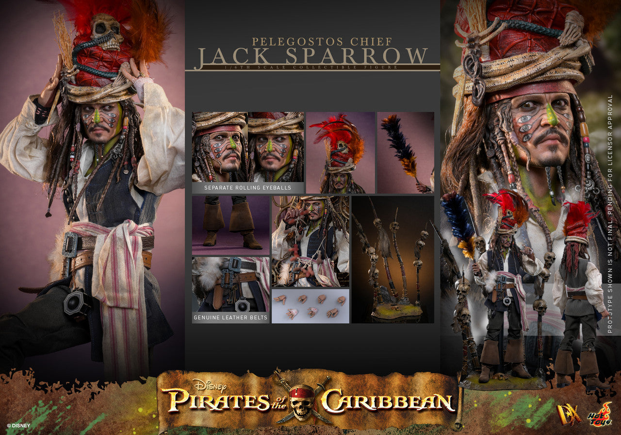 Hot Toys 1/6 Pelegostos Chief Jack Sparrow