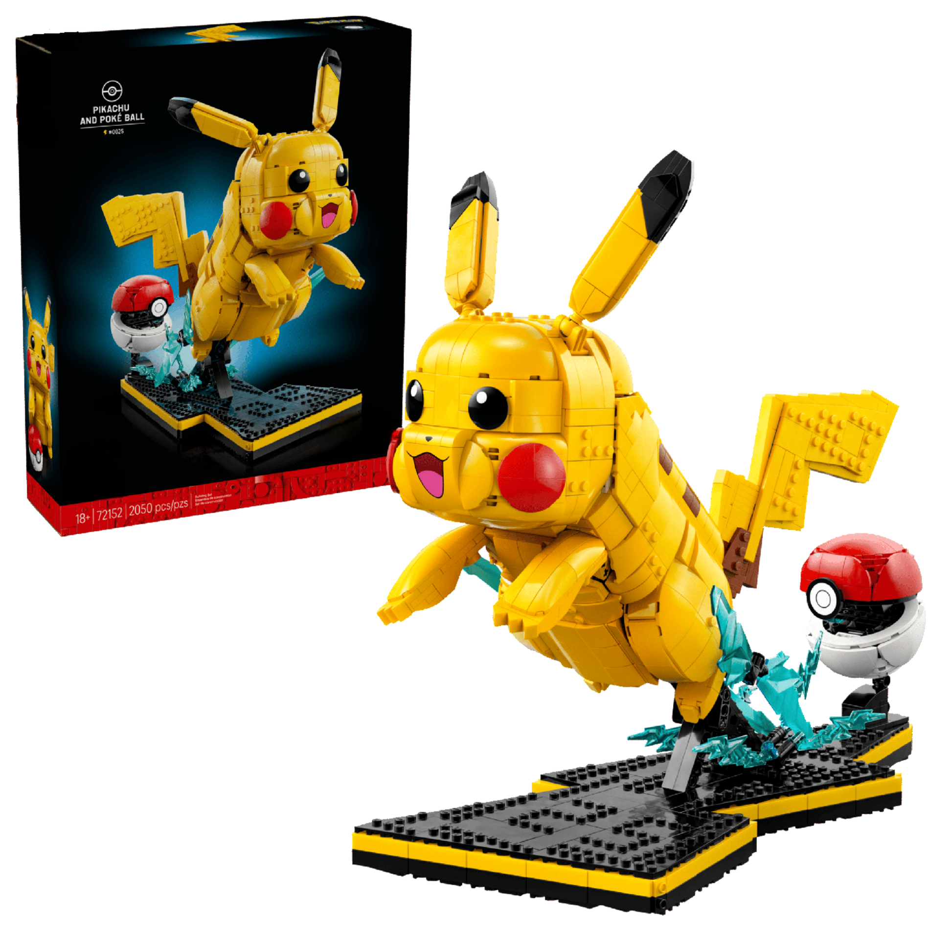 Pikachu and Poké Ball MOC Set No. 72152 (2050 Pieces)